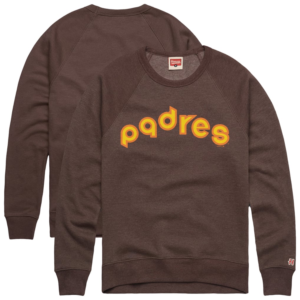  San Diego Padres Homage Retro Tri-Blend Pullover Sweatshirt - Brown